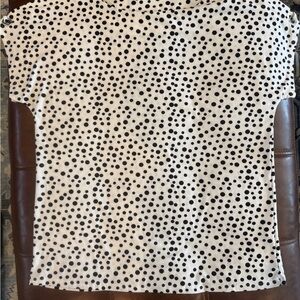 Notations Black and White Polka Dot Top